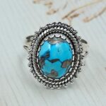 Persian Turquoise Size US 6 925 Sterling Silver Ring (RS69-140)