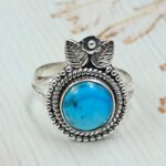 Persian Turquoise Size US 8 925 Sterling Silver Ring (RS69-93)