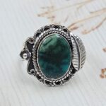 Persian Turquoise Size US 7 925 Sterling Silver Ring (RS69-76)