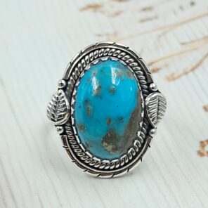 Persian Turquoise Size US 7 925 Sterling Silver Ring (RS69-67)