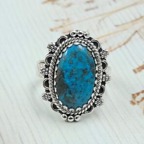 Persian Turquoise Size US 7 925 Sterling Silver Ring (RS69-73)
