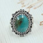 Persian Turquoise Size US 7 925 Sterling Silver Ring (RS69-74)