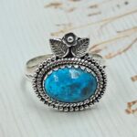 Persian Turquoise Size US 9 925 Sterling Silver Ring (RS69-125)
