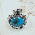 Persian Turquoise Size US 7 925 Sterling Silver Ring (RS69-97)