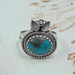 Persian Turquoise Size US 7 925 Sterling Silver Ring (RS69-122)