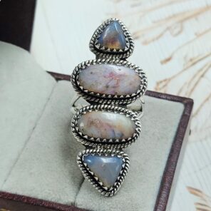 Australian Opal Size US 8 925 Sterling Silver Ring (RS5-66)