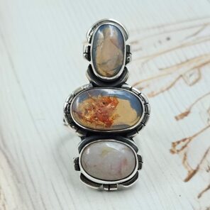 Australian Opal Size US 8 925 Sterling Silver Ring (RS5-96)