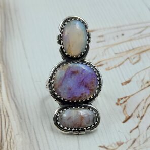 Australian Opal Size US 10 925 Sterling Silver Ring (RS5-100)