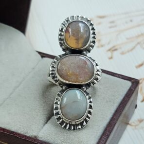 Australian Opal Size US 8 925 Sterling Silver Ring (RS5-106)