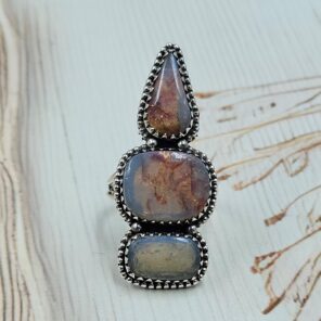 Australian Opal Size US 10 925 Sterling Silver Ring (RS5-87)