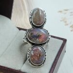 Australian Opal Size US 10 925 Sterling Silver Ring (RS5-110)