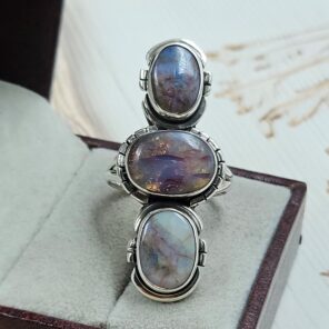 Australian Opal Size US 10 925 Sterling Silver Ring (RS5-98)