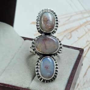 Australian Opal Size US 9 925 Sterling Silver Ring (RS5-92)