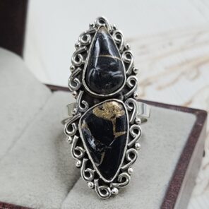 White Buffalo Turquoise Size US 9 925 Sterling Silver Ring (REXT51-181)