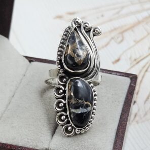 White Buffalo Turquoise Size US 8 925 Sterling Silver Ring (REXT51-180)