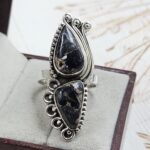 White Buffalo Turquoise Size US 8 925 Sterling Silver Ring (REXT51-179)