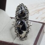 White Buffalo Turquoise Size US 11 925 Sterling Silver Ring (REXT51-186)