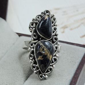 White Buffalo Turquoise Size US 7 925 Sterling Silver Ring (REXT51-174)