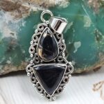 White Buffalo Turquoise 1.5" 925 Sterling Silver Pendant (REXT51-192)