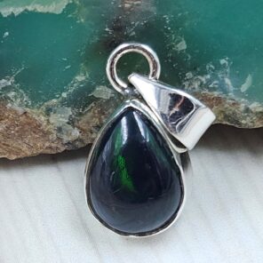 Black Opal 0.6" 925 Sterling Silver Pendant (RS29-353)
