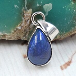 Black Opal 0.75" 925 Sterling Silver Pendant (RS29-357)