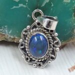 Black Opal 1" 925 Sterling Silver Pendant (RS29-361)