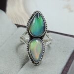Aurora Opal 925 Size US 6 Sterling Silver Ring (RS11-173)