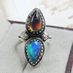 Aurora Opal 925 Size US 6 Sterling Silver Ring (RS11-172)