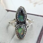 Aurora Opal 925 Size US 11 Sterling Silver Ring (RS11-177)