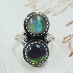 Aurora Opal 925 Size US 11 Sterling Silver Ring (RS11-176)