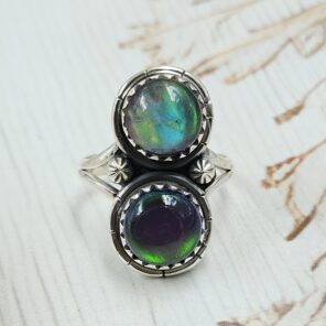 Aurora Opal 925 Sterling Silver Ring (RS11-170)