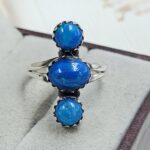Paraiba Ethiopian Opal 925 Size US 10 Sterling Silver Ring (RS17-666)