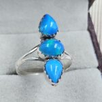 Paraiba Ethiopian Opal 925 Size US 11 Sterling Silver Ring (RS17-674)