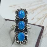 Paraiba Ethiopian Opal 925 Size US 9 Sterling Silver Ring (RS17-649)