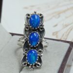 Paraiba Ethiopian Opal 925 Size US 10 Sterling Silver Ring (RS17-662)