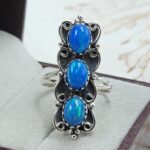 Paraiba Ethiopian Opal 925 Size US 7 Sterling Silver Ring (RS17-631)