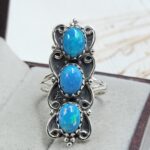 Paraiba Ethiopian Opal 925 Size US 8 Sterling Silver Ring (RS17-642)