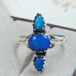 Paraiba Ethiopian Opal 925 Size US 8 Sterling Silver Ring (RS17-637)