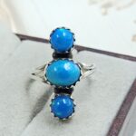 Paraiba Ethiopian Opal 925 Size US 9 Sterling Silver Ring (RS17-654)