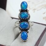 Paraiba Ethiopian Opal 925 Size US 7 Sterling Silver Ring (RS17-626)