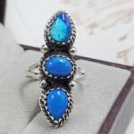 Paraiba Ethiopian Opal 925 Size US 9 Sterling Silver Ring (RS17-656)