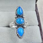 Paraiba Ethiopian Opal 925 Size US 8 Sterling Silver Ring (RS17-636)