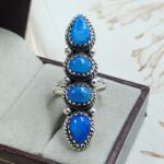 Paraiba Ethiopian Opal 925 Size US 11 Sterling Silver Ring (RS17-677)