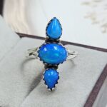 Paraiba Ethiopian Opal 925 Size US 7 Sterling Silver Ring (RS17-630)