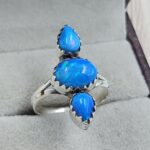 Paraiba Ethiopian Opal 925 Size US 8 Sterling Silver Ring (RS17-639)