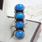 Paraiba Ethiopian Opal 925 Size US 7 Sterling Silver Ring (RS17-625)