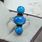 Paraiba Ethiopian Opal 925 Size US 7 Sterling Silver Ring (RS17-620)