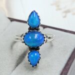 Paraiba Ethiopian Opal 925 Size US 8 Sterling Silver Ring (RS17-635)