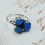 Paraiba Ethiopian Opal 925 Size US 9 Sterling Silver Ring (RS17-655)