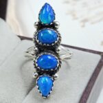 Paraiba Ethiopian Opal 925 Size US 8 Sterling Silver Ring (RS17-632)